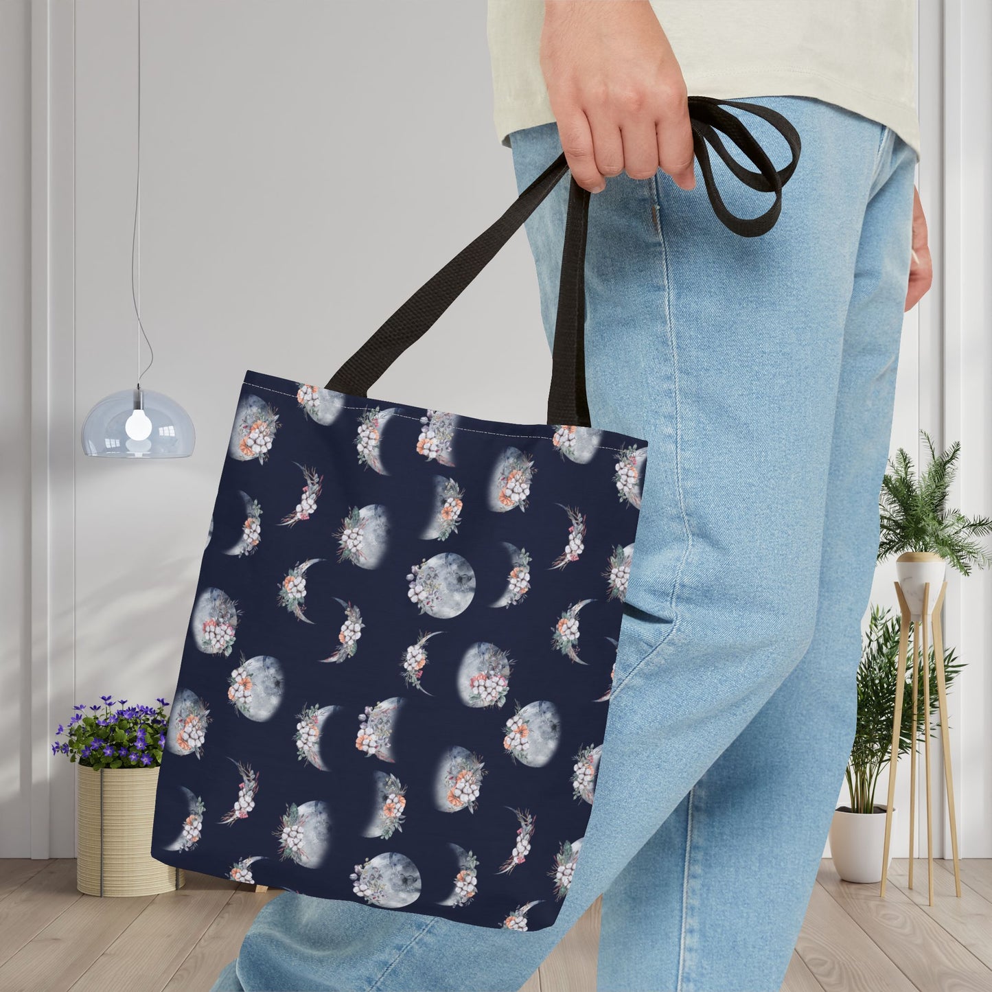 Lunar Garden Canvas Tote Bag