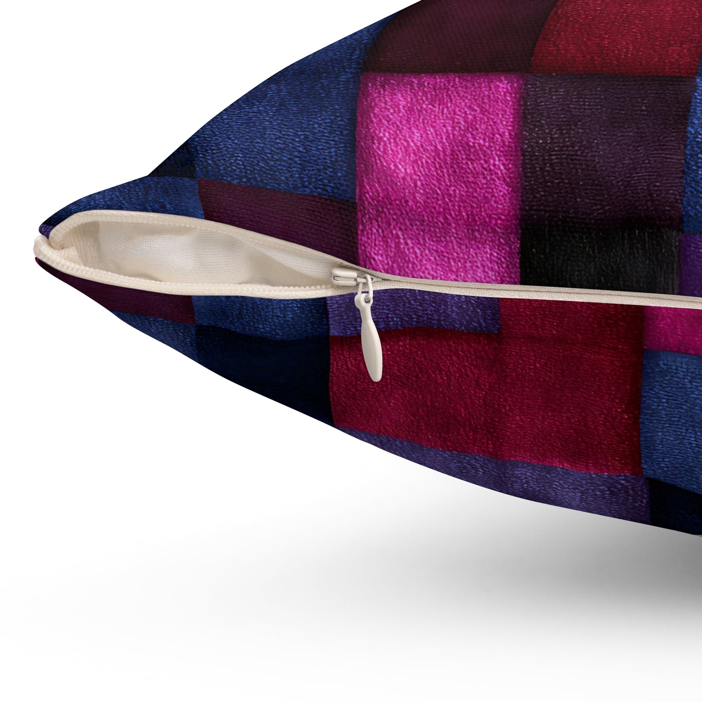 Velvet Mosaic Print Throw Pillow