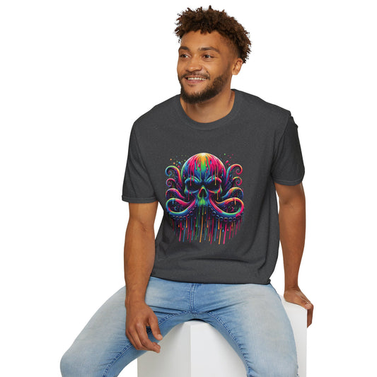 Colorful Skeleton Octopus T-shirt