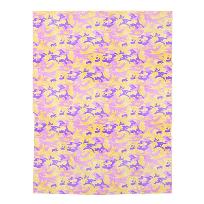Peach Sorbet Camo Baby Swaddle Blanket