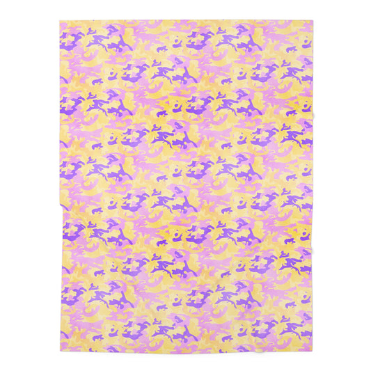 Peach Sorbet Camo Baby Swaddle Blanket