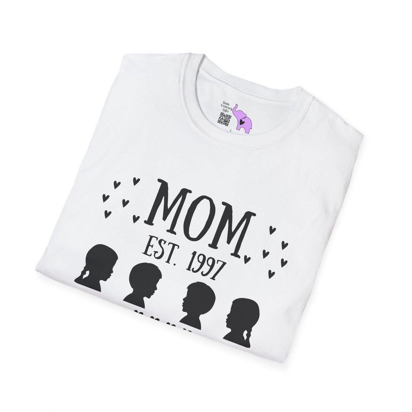Mom Est. Grandma Est. Great Grandma Est. Custom Adult T-shirt