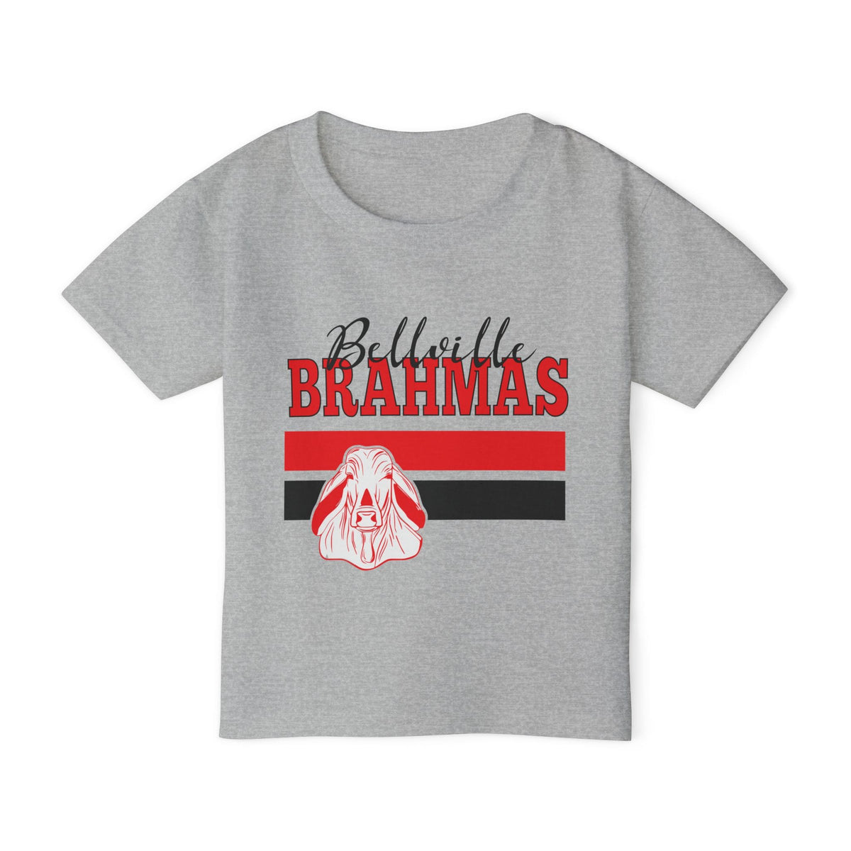 Ballville Brahmas w/Mascot & Stripes Heavy Cotton™ Toddler T-shirt