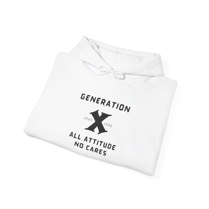 Gen X All Attitude No Cares Heavy Blend™ Hooded Sweatshirt