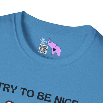 I Try To Be Nice But People Are Stupid Adult T-shirt