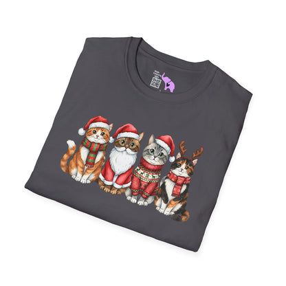 Santa Claus Cats Adult T-shirt