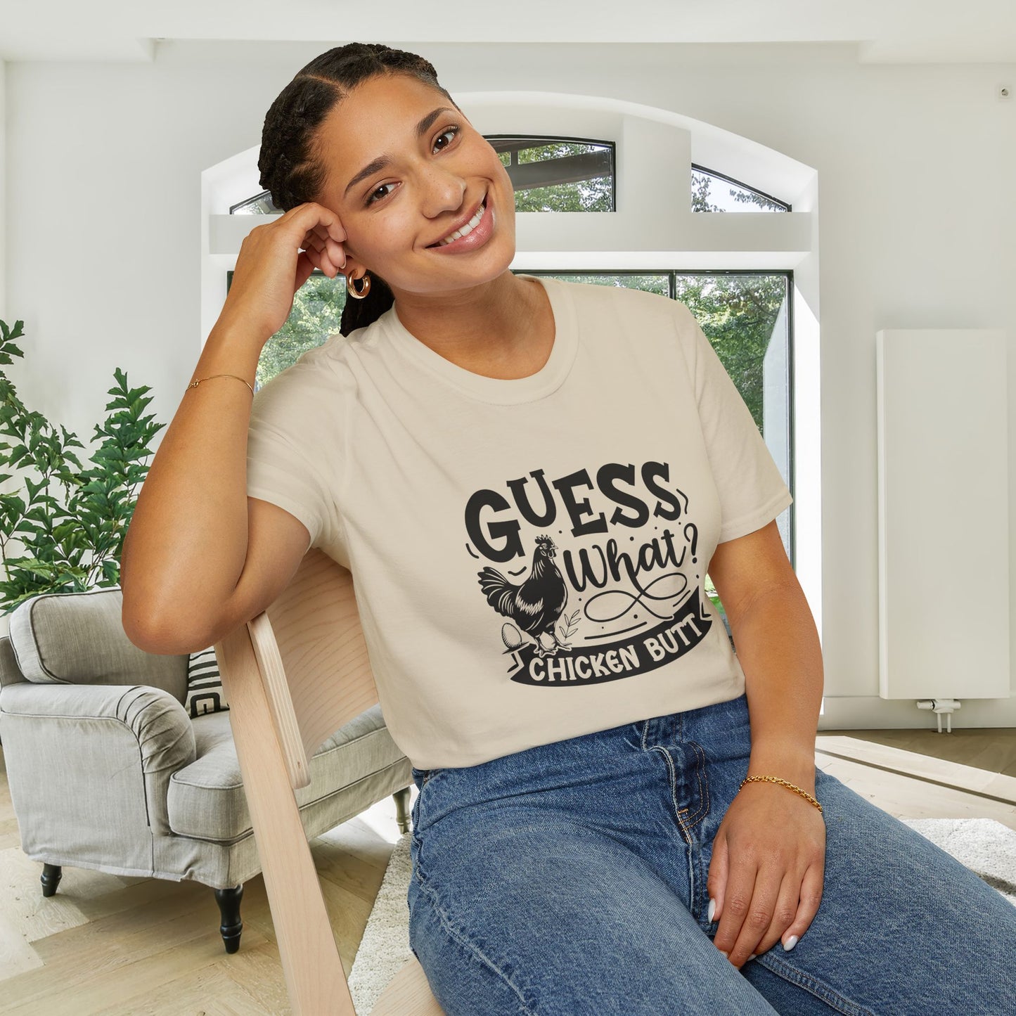 Guess What? Chicken Butt Adult T-shirt