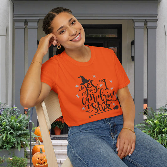Yes I Can Drive A Stick Adult T-shirt