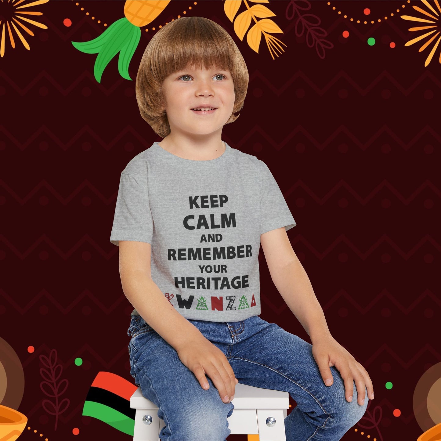 Keep Calm and Remember Your Heritage Kwanzaa Heavy Cotton™ Toddler T-shirt