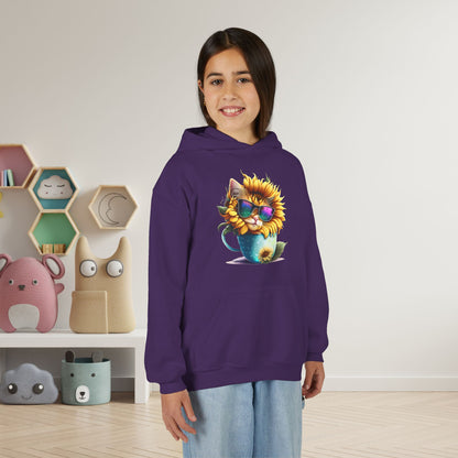 Cool Sunflower Kitten 1 Youth Hoodie