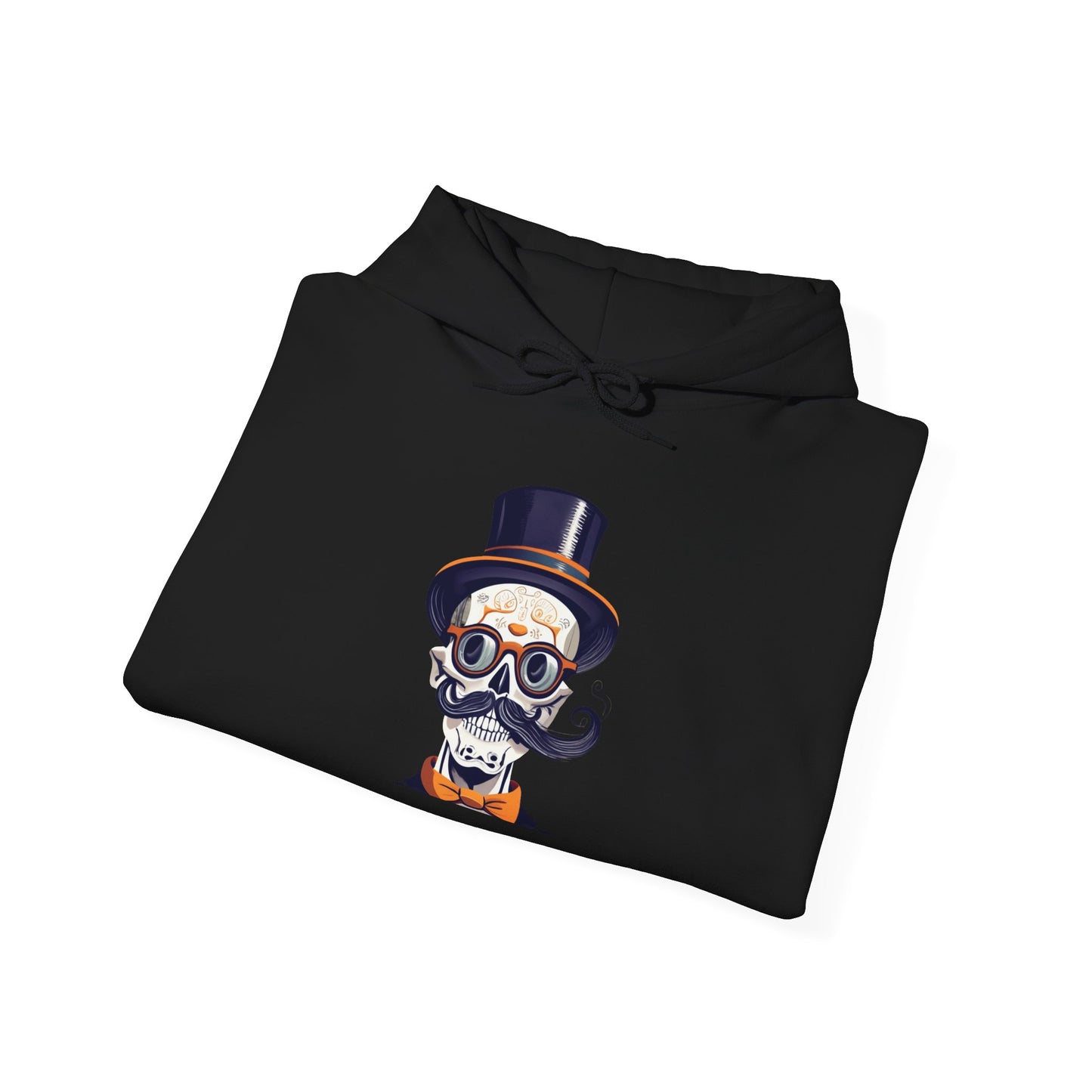 Top Hat & Mustache Skull Heavy Blend™ Hooded Sweatshirt