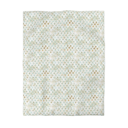 Faded Correspondence Microfiber Duvet Cover