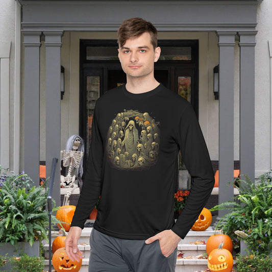 Creepy Ghost 14 Adult Long Sleeve Tee
