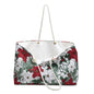 Winter Poinsettia Garden Weekender Bag