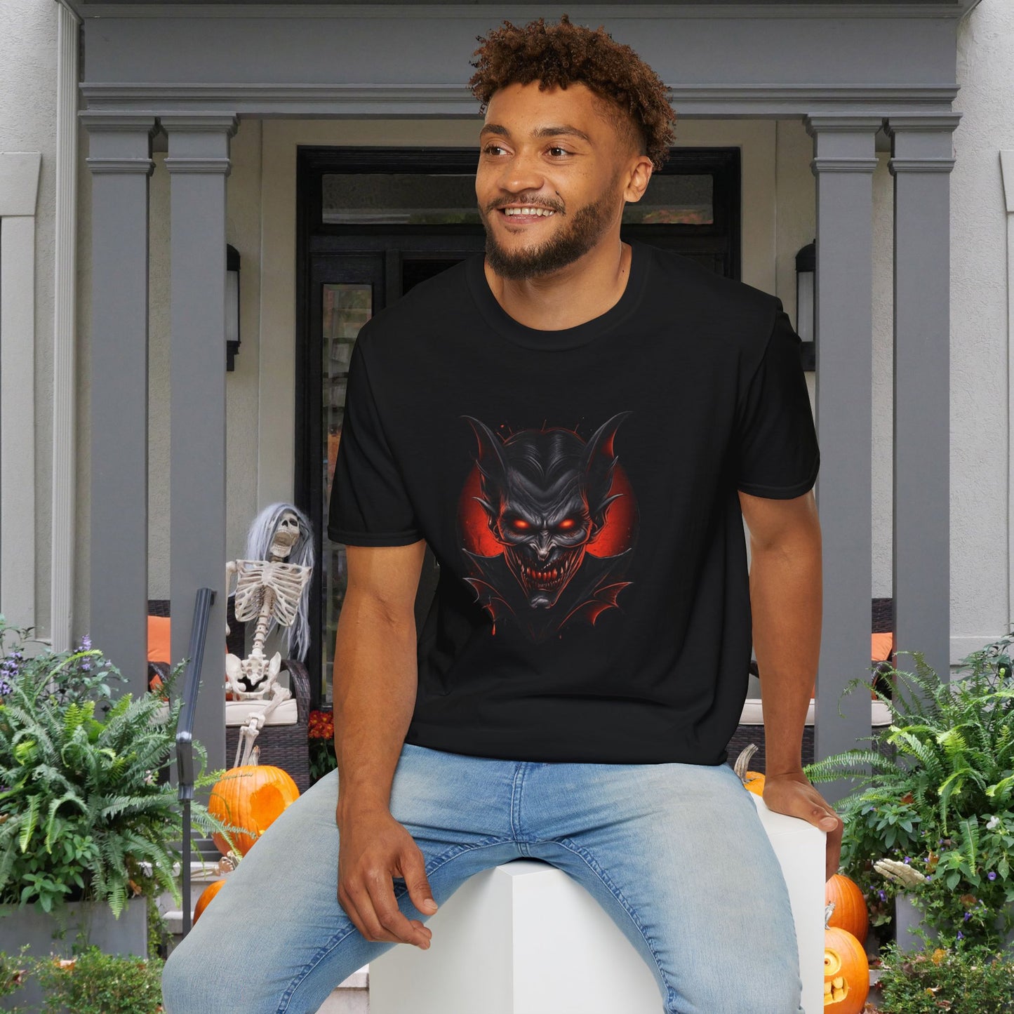 Creepy Demon Adult T-shirt