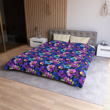 Watercolor Daisies Microfiber Duvet Cover