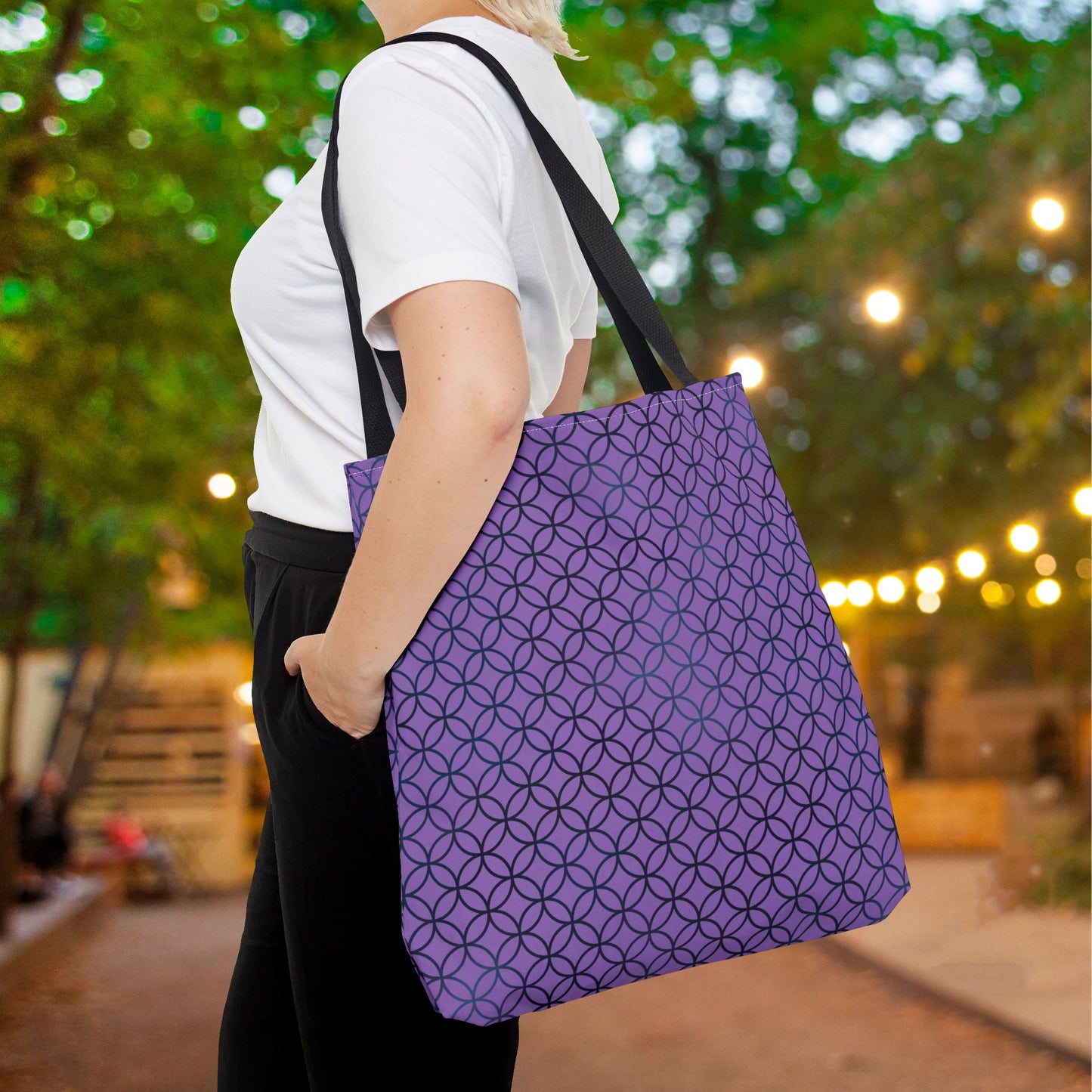 Amethyst Interlock Canvas Tote Bag