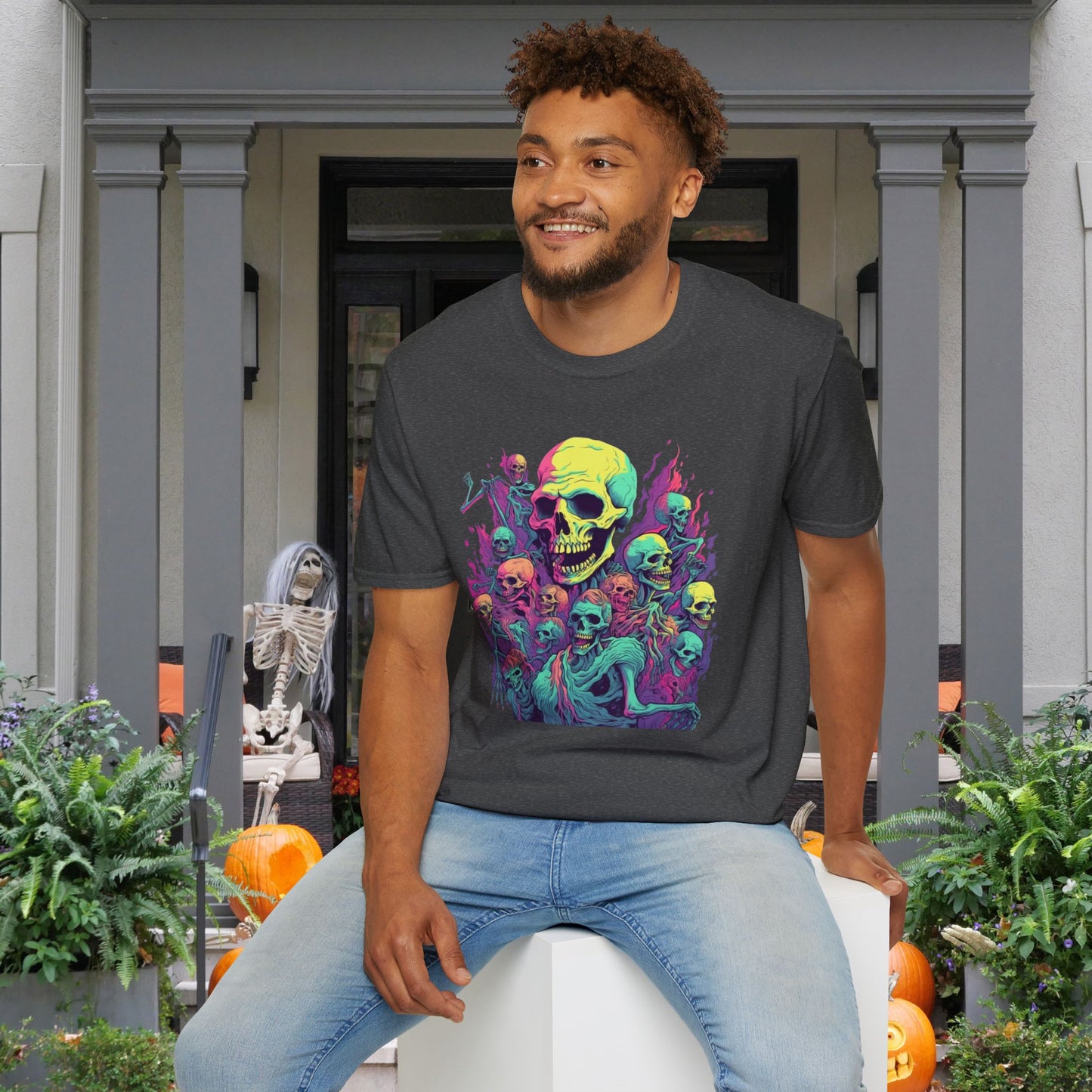 Skeleton Gathering Adult T-shirt
