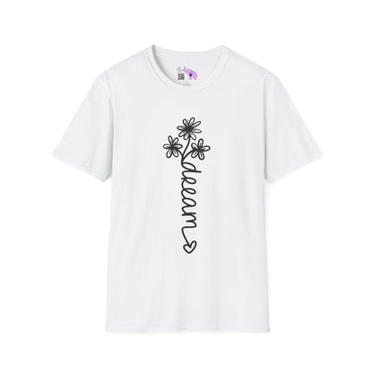 Dreams (Vertical, Floral) Adult T-shirt