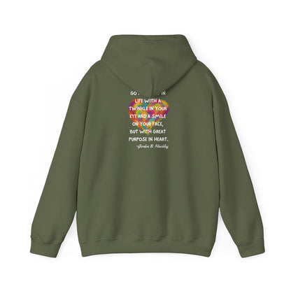 Go With Purpose In Heart Heavy Blend™ Hooded Sweatshirt