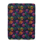 Neon Whisper Blooms Fleece Blanket