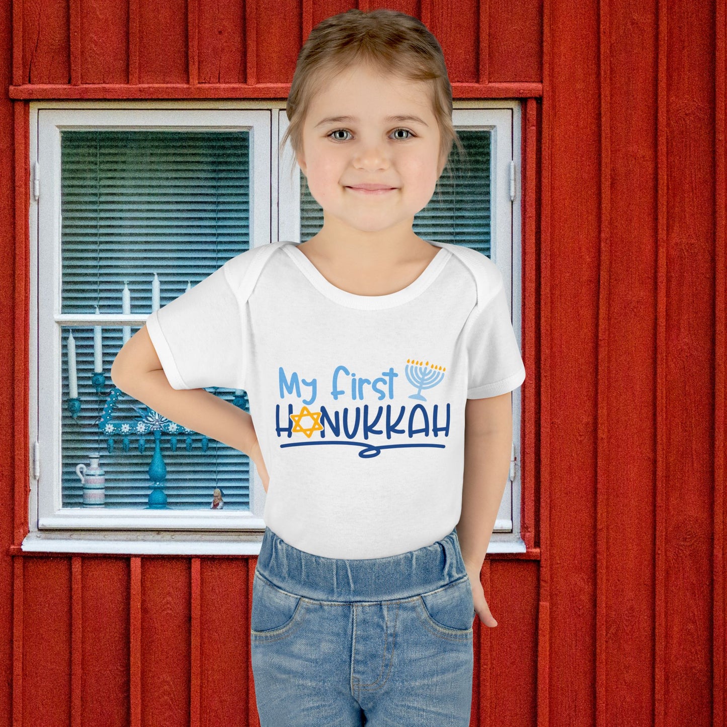 My First Hanukkah Infant Baby Rib Bodysuit