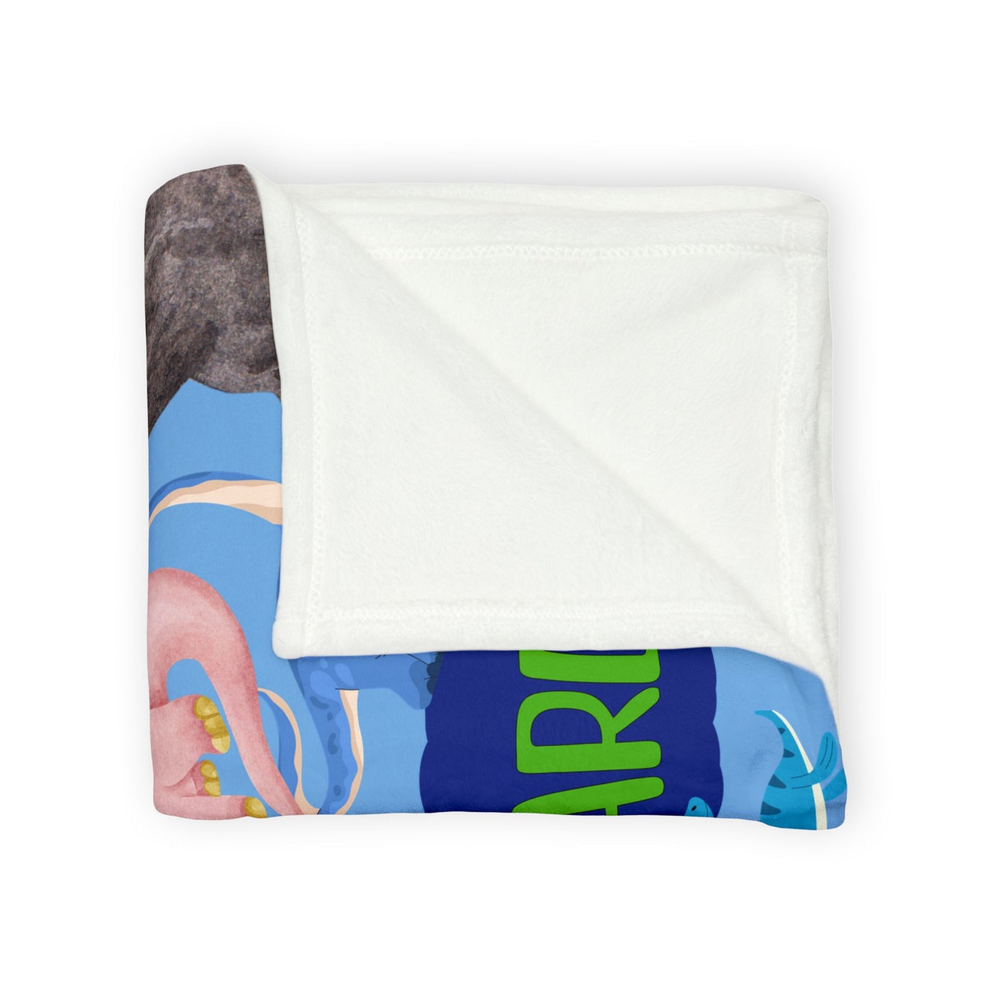 Custom Name Dinosaur Soft Polyester Blanket