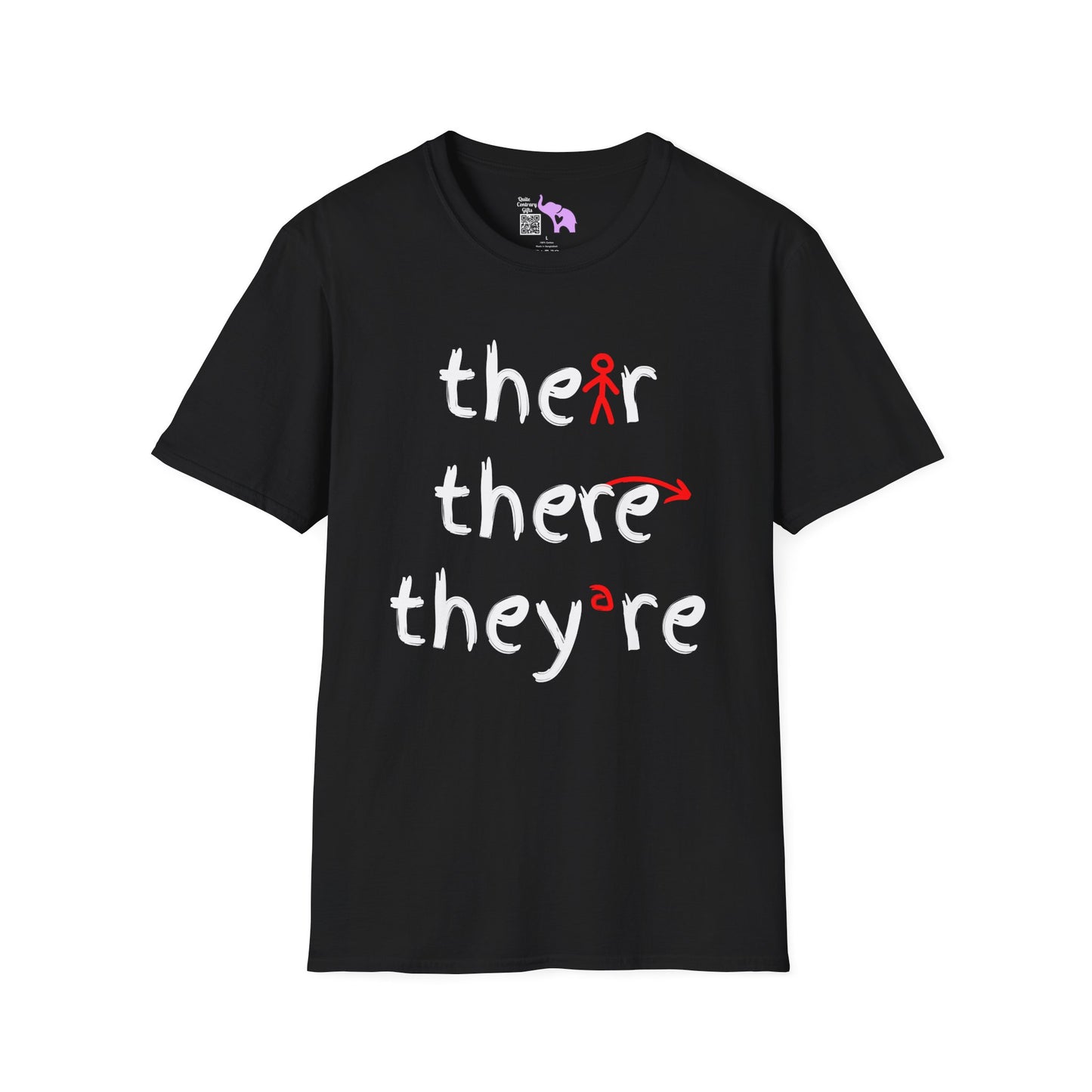 Their There They're Grammar Adult T-shirt