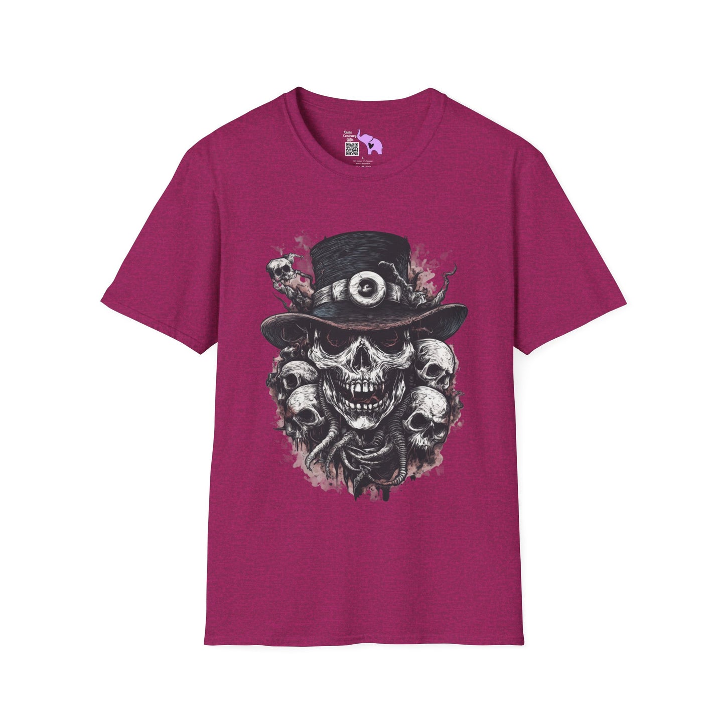 Creepy Skulls w/Top Hat Adult T-shirt