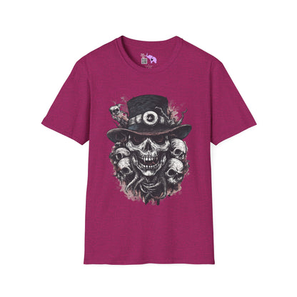Creepy Skulls w/Top Hat Adult T-shirt