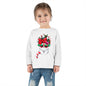 White Candy Cane Kitten Toddler Long Sleeve Tee