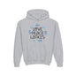 Hanukkah Love Peace Latkes Youth Hoodie