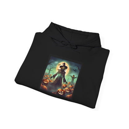 Halloween Scarecrow w/Pumpkins 4 Heavy Blend™ Hooded Sweatshirt