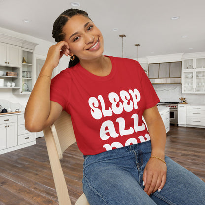 Sleep All Day Adult T-shirt