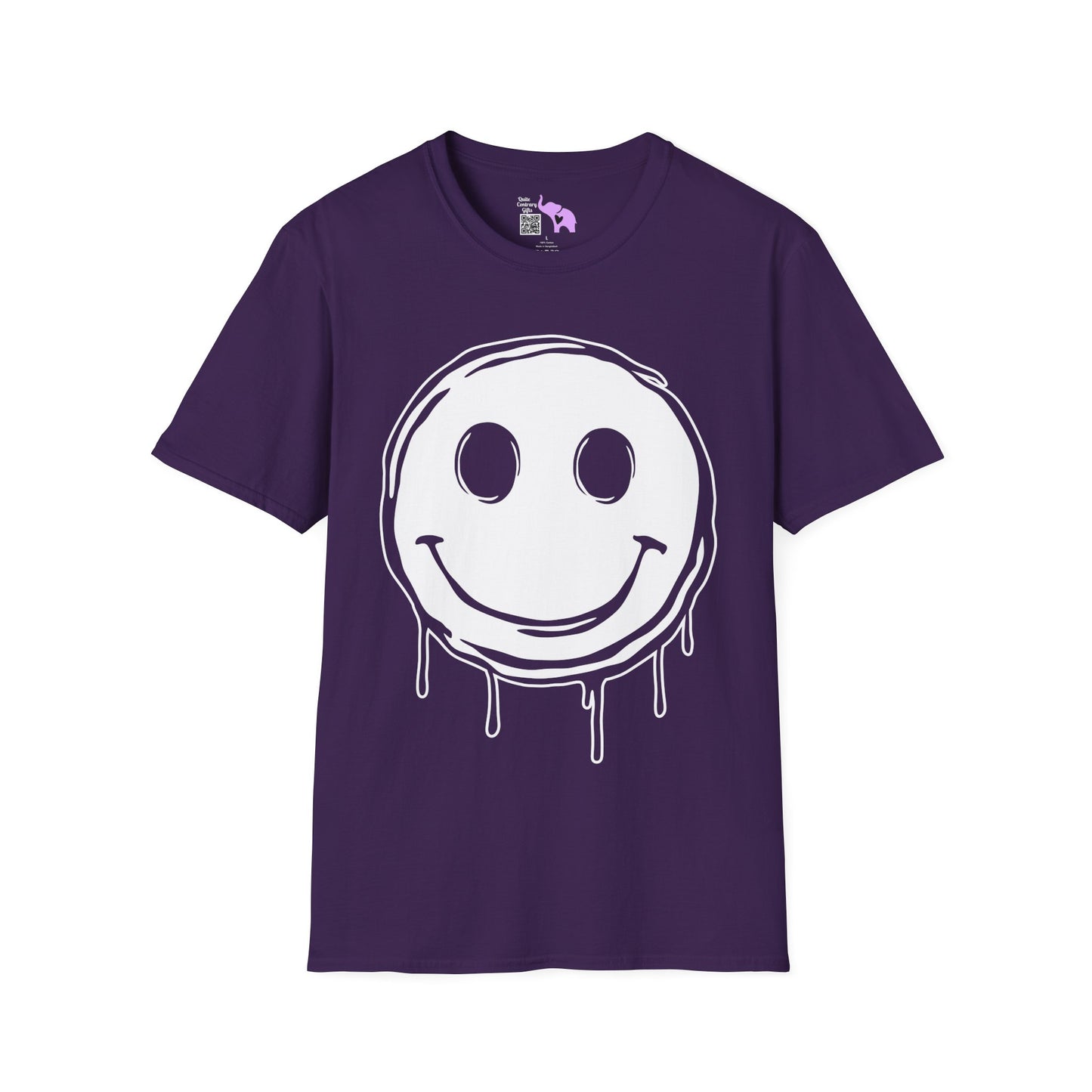 Melty Smiley Face Adult T-shirt