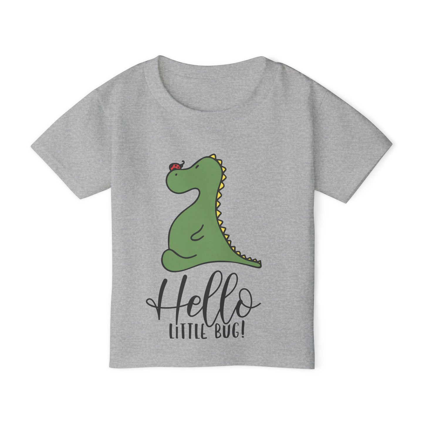 Hello Little Bug (Dinosaur) Heavy Cotton™ Toddler T-shirt