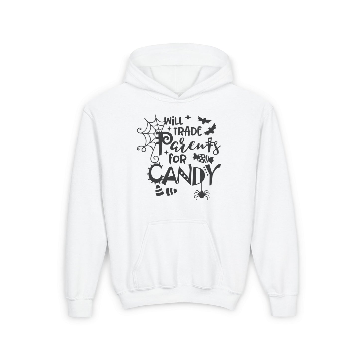 Will Trade Parents For Candy Youth Heavy Blend Hoodie