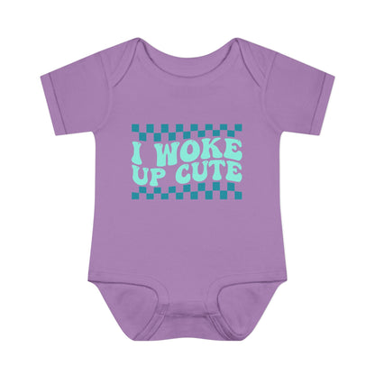 I Woke Up Cute Infant Baby Rib Bodysuit