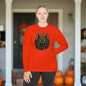 Creepy Black Cat Adult Long Sleeve Tee