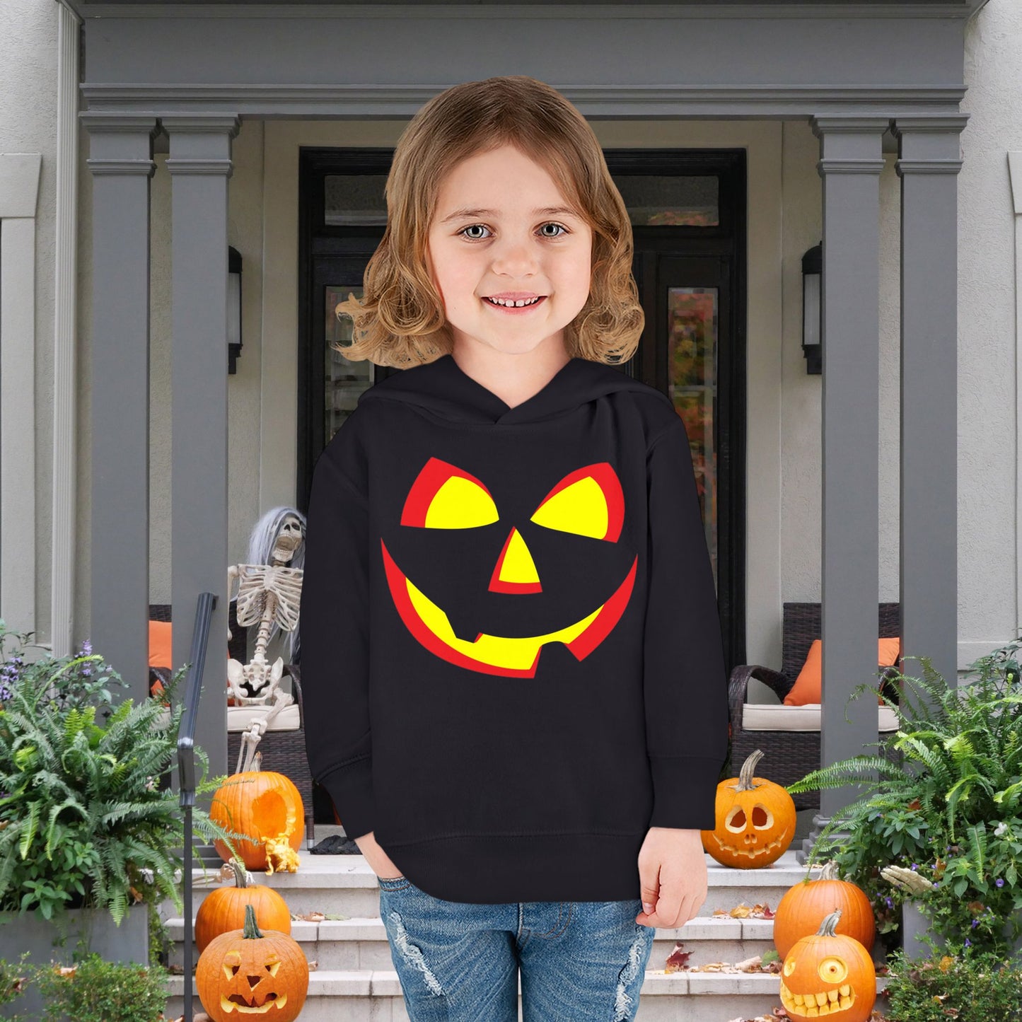 Pumpkin Smile Toddler Hoodie
