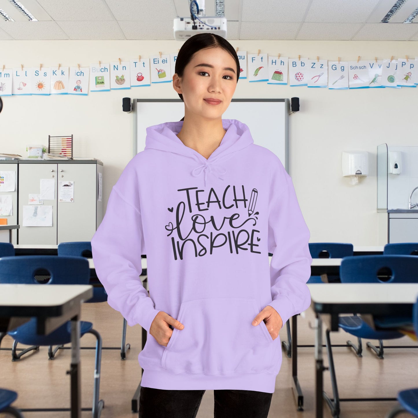 Teach Love Inspire Heavy Blend™ Hooded Sweatshirt