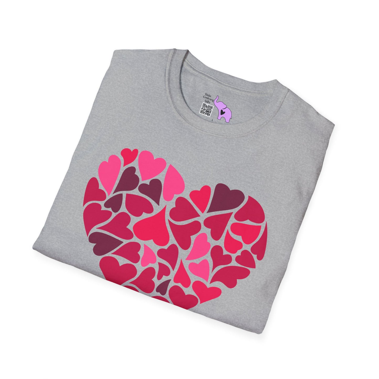 Hearts Within A Heart Adult T-shirt