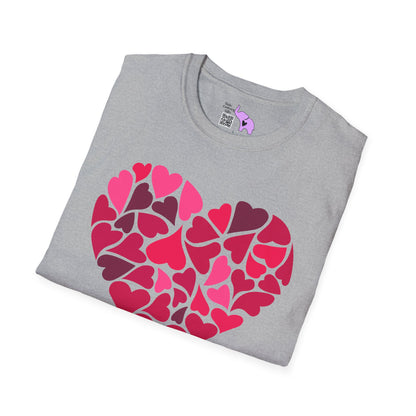 Hearts Within A Heart Adult T-shirt