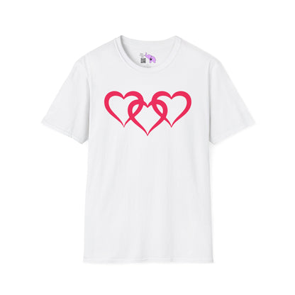 Triple Heart Adult Unisex Tshirt