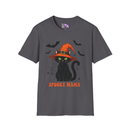 Spooky Mama (Black Catl) Adult T-shirt