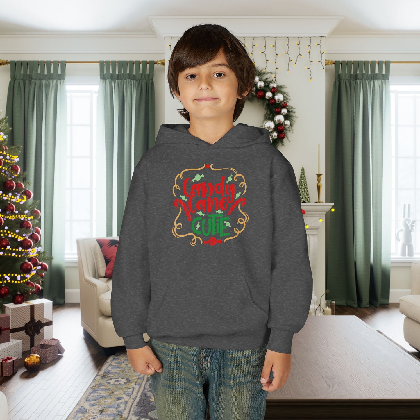 Candy Cane Cutie Youth Hoodie