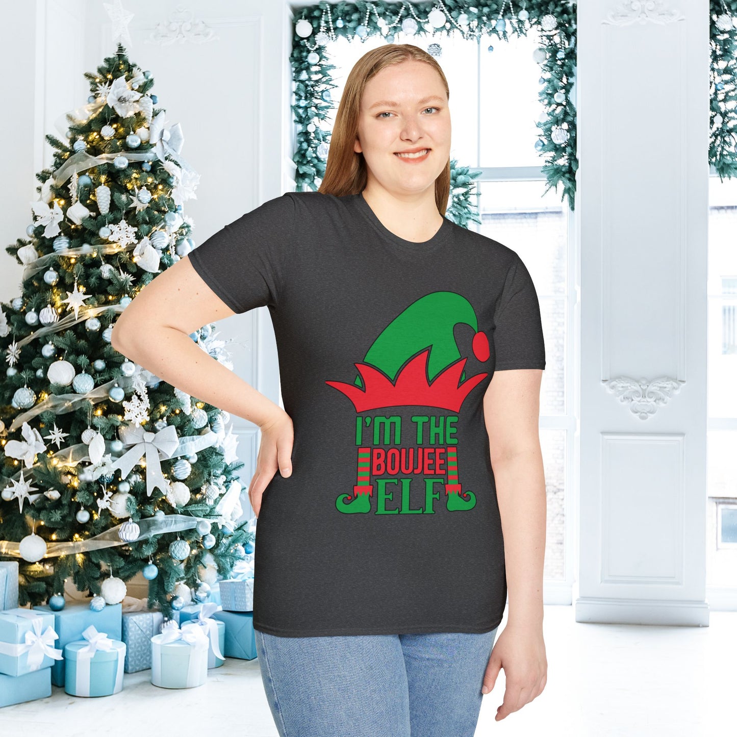 I'm The Boujee Elf Adult T-shirt (Custom Name Available!)