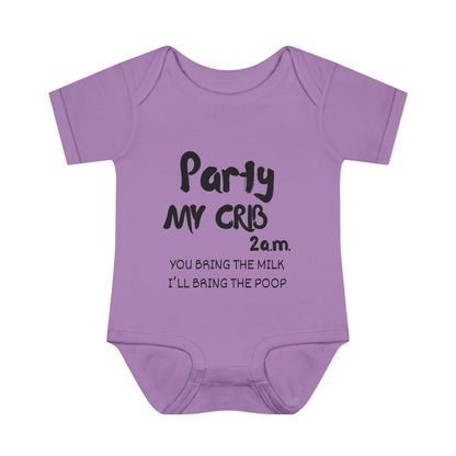 Party My Crib 2AM Infant Baby Rib Bodysuit
