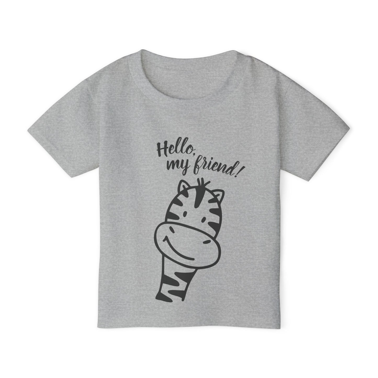 Hello My Friend (Giraffe) Heavy Cotton™ Toddler T-shirt