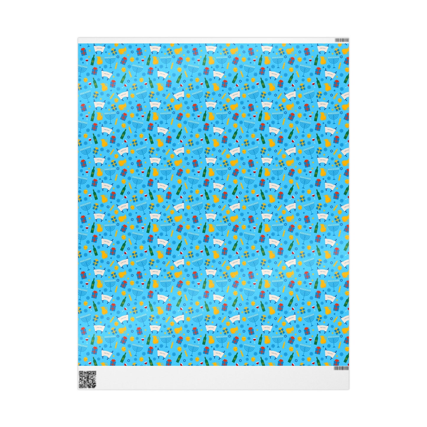 Illuminated Symbols Hanukkah Wrapping Paper